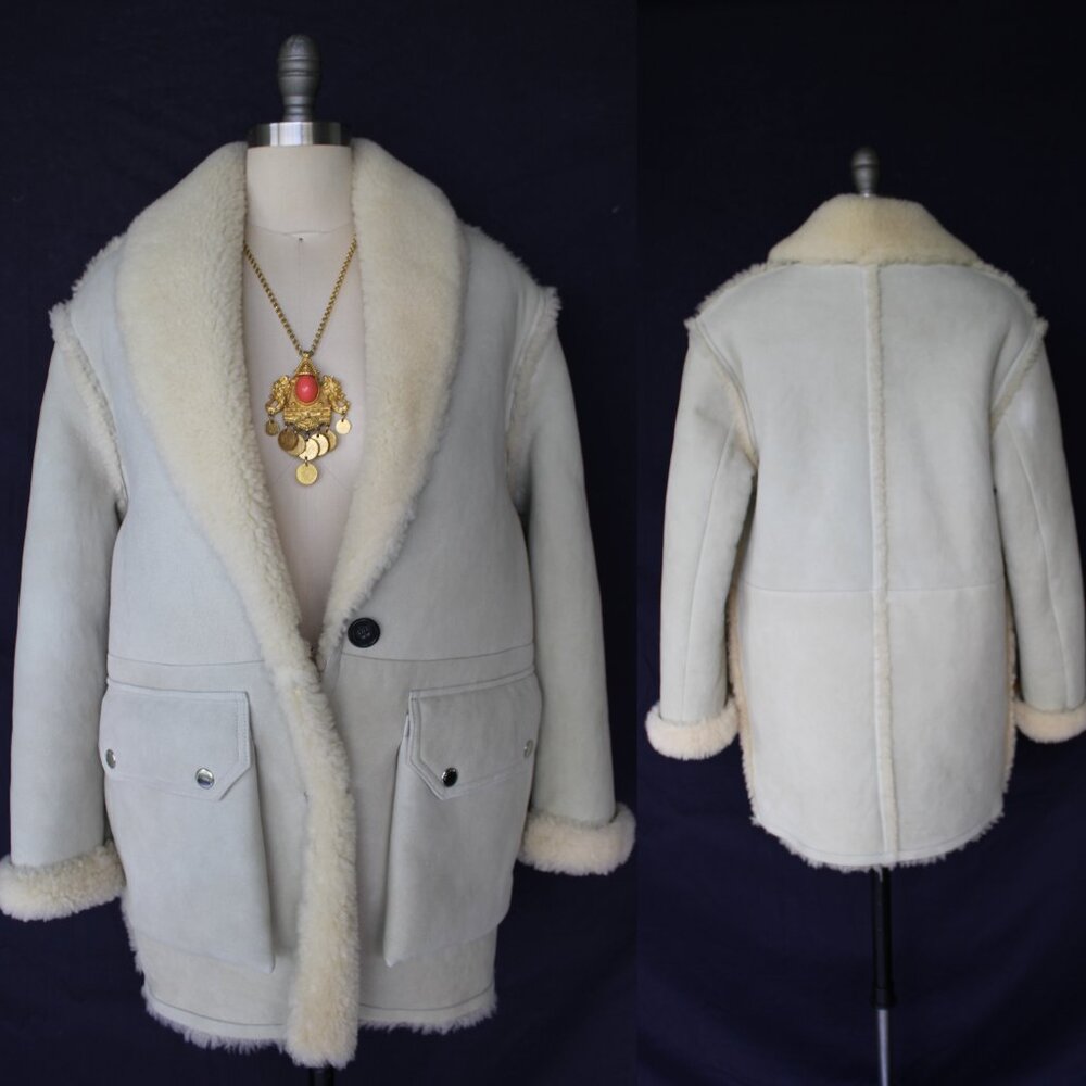 COACH 1941 Shearling fur leather ranch jacket